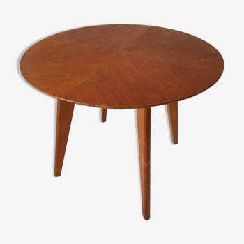 Table basse ronde chêne 1950
