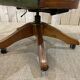 Fauteuil de bureau anglais Chesterfield en cuir vert