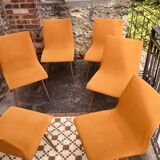 Six chaises orange
