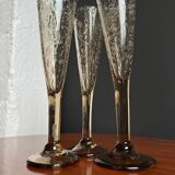 Champagne flutes bubble glass Biot