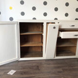Low sideboard mado with 2 drawers and cupboard with shelf White
