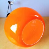 Suspension en opaline orange, Peill & Putzler 70s