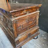 Italian chest carved wood