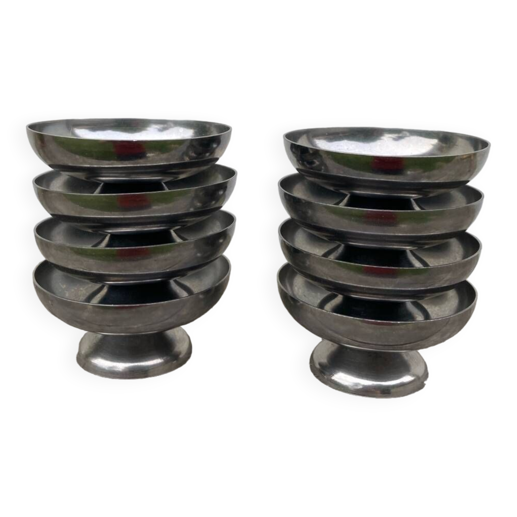 8 coupes en inox 1970