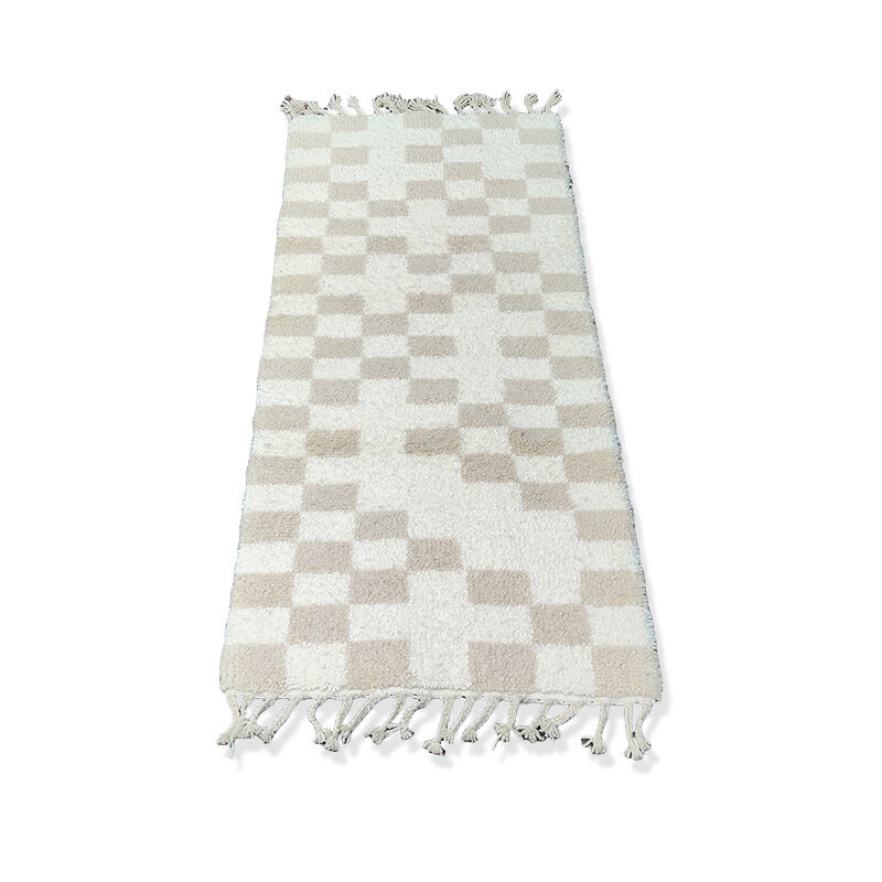 Berber carpet cream tiles 80x185 cm