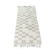Cream checkered Berber rug