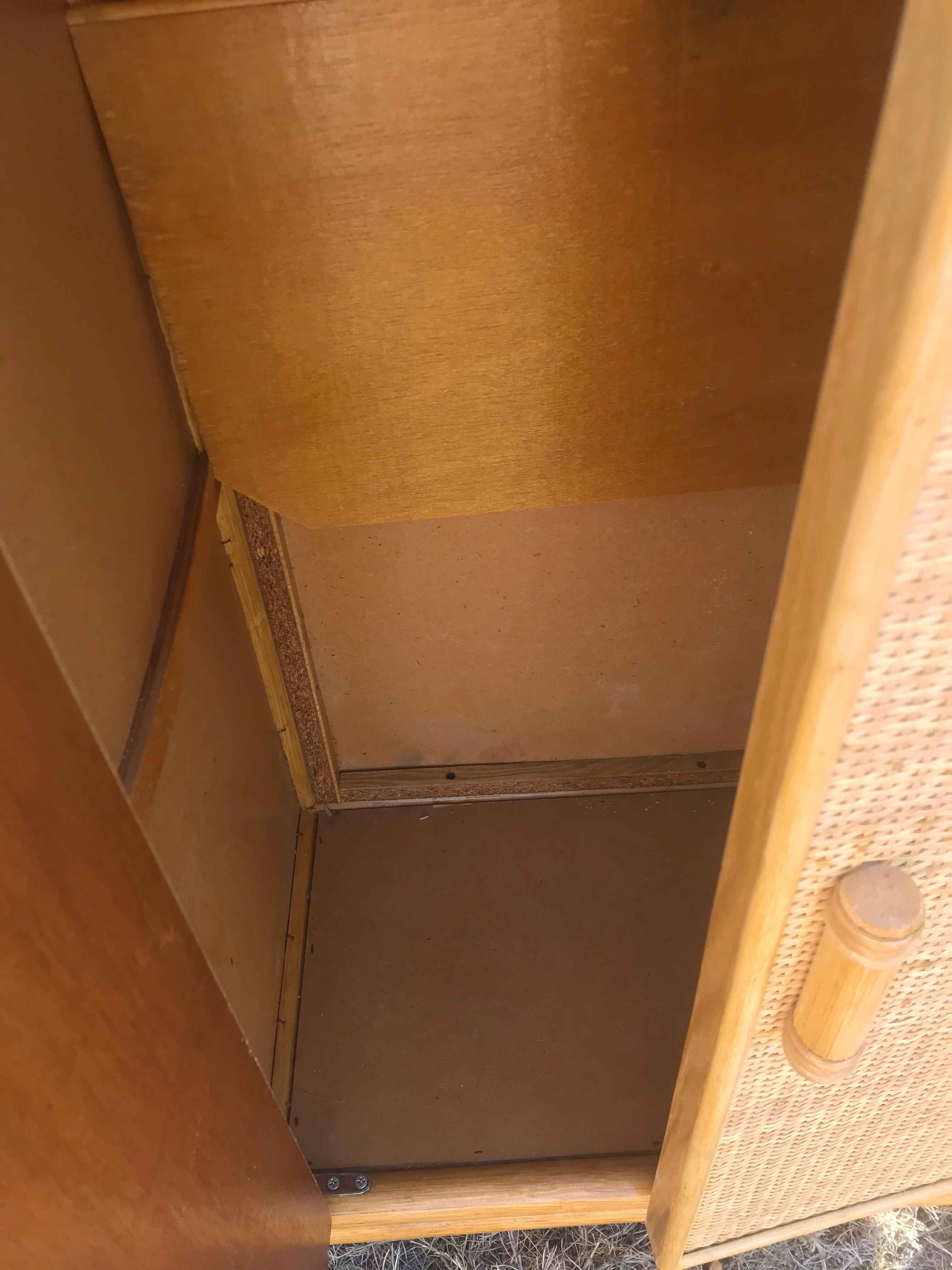 Vintage rattan shelf