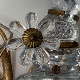 Pair of parrot crystal or parakeet wall sconces Maison Baguès 1950