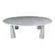 Big White Carrara Marble Eros Table by Angelo Mangiarotti for Skipper, 1990s