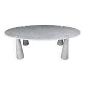 Big White Carrara Marble Eros Table by Angelo Mangiarotti for Skipper, 1990s