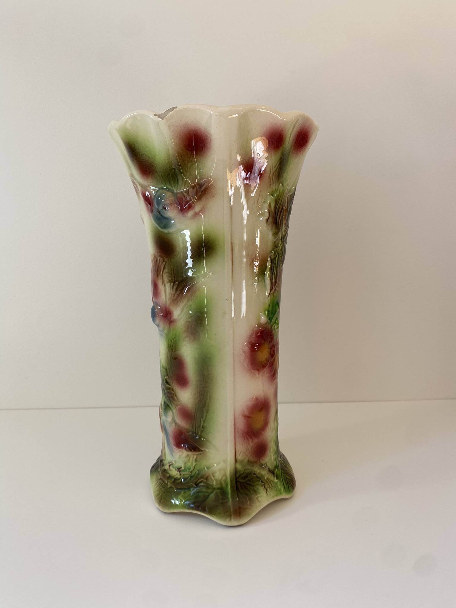 Vase décor oiseaux Saint-clément Vintage