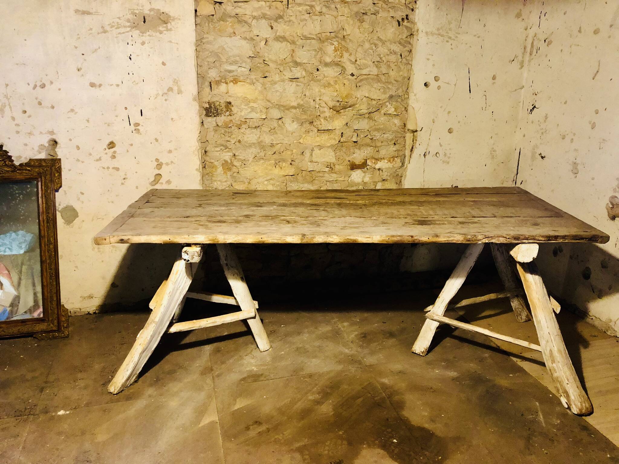 Large rustic country table