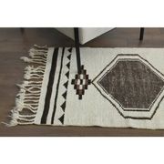 1970s Vintage Turkish Hand-Knotted Wool Cotton Beige Runner Rug 81x388