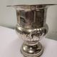 Antique champagne bucket in silver metal medicis shape