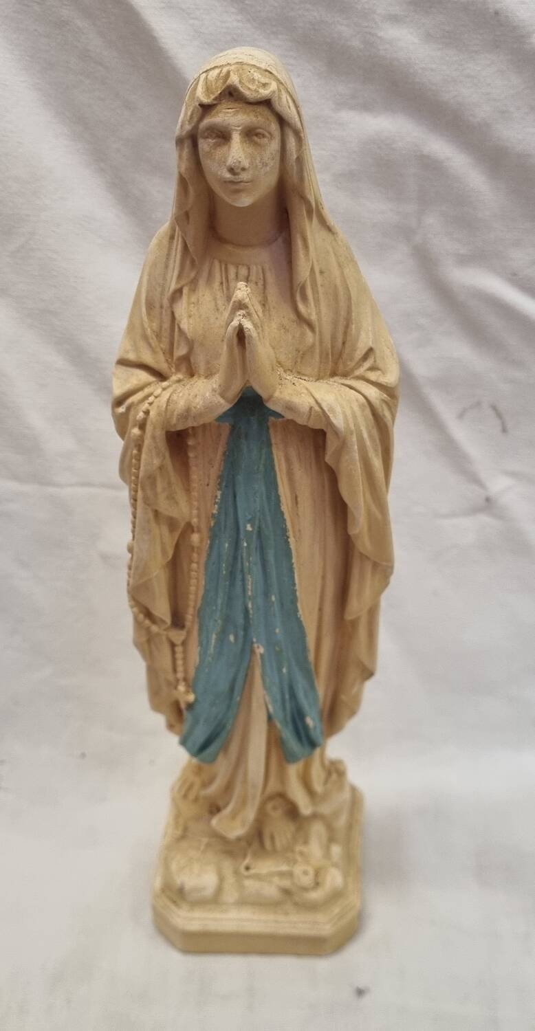 Virgin Mary in solid plaster