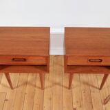 Scandinavian teak bedside pair Johannes Andersen