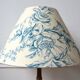 Abat-jour toile de Jouy fleurs