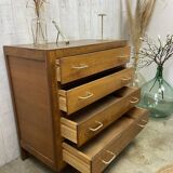Chest of drawers with compass feet