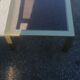 Vintage coffee table golden aluminum