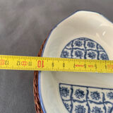 2-compartment appetizer ramekin with wicker basket