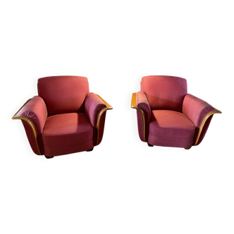 Paire de fauteuils club art déco (paire)