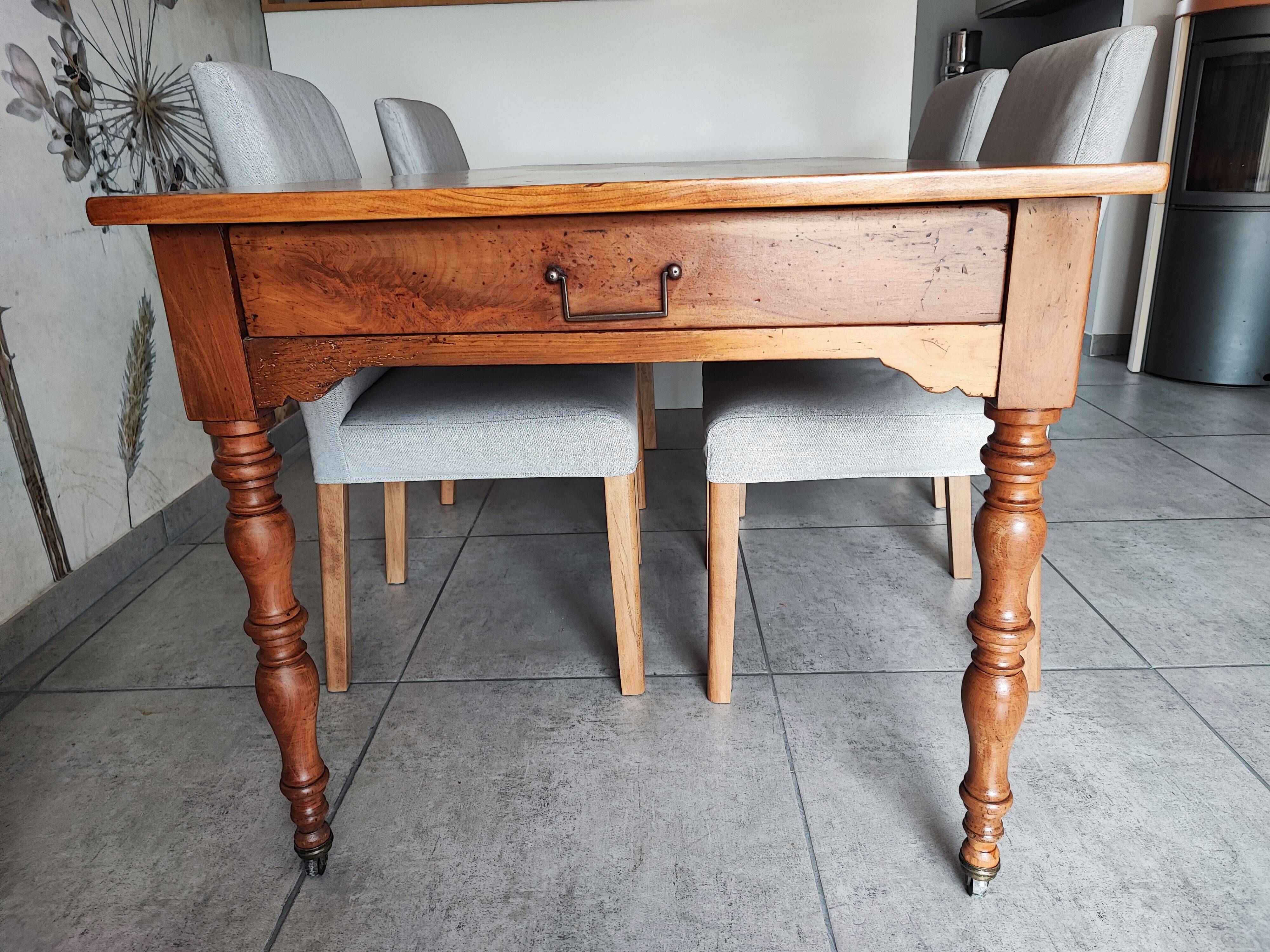 Table merisier fin XIX  - 200 X 90