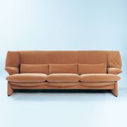 Cassina Portovenere Vico Magistretti wingback peach salmon  sofa Maralunga