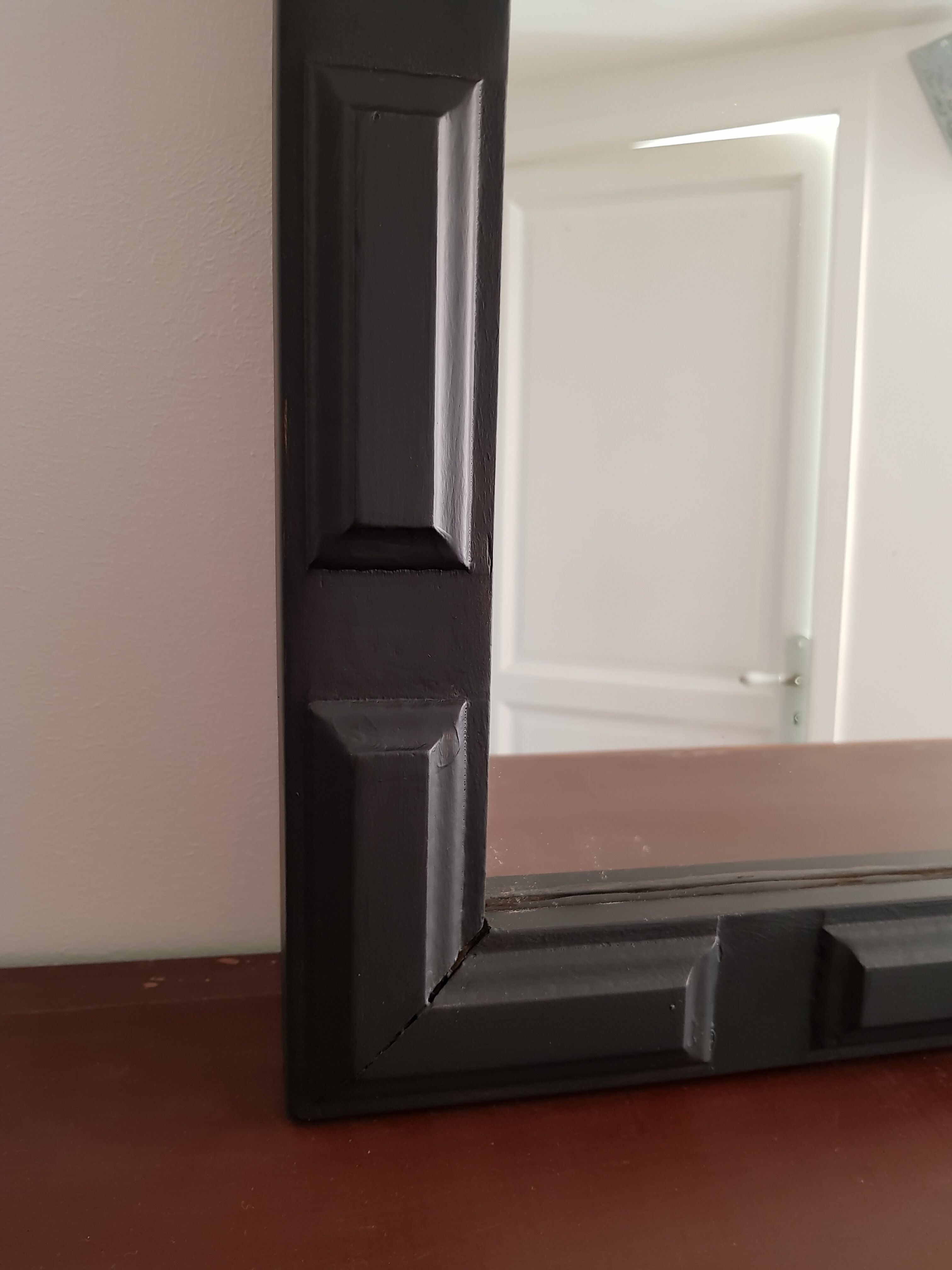 Miroir rectangulaire ancien noir 54x74cm