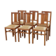 Set of 6 chairs of the elf indislocables brand 50s
