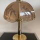 Vintage lamp in gold metal and smoked glass