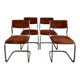 4 Cantilever chairs by Roche Bobois