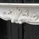 Louis XV style fireplace in white Carrara marble circa 1980