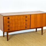 1960s minimalist Scandinavian teak sideboard