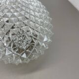 Modernist  "pineapple" ceiling light by glashütte limburg attrib., germany 1970