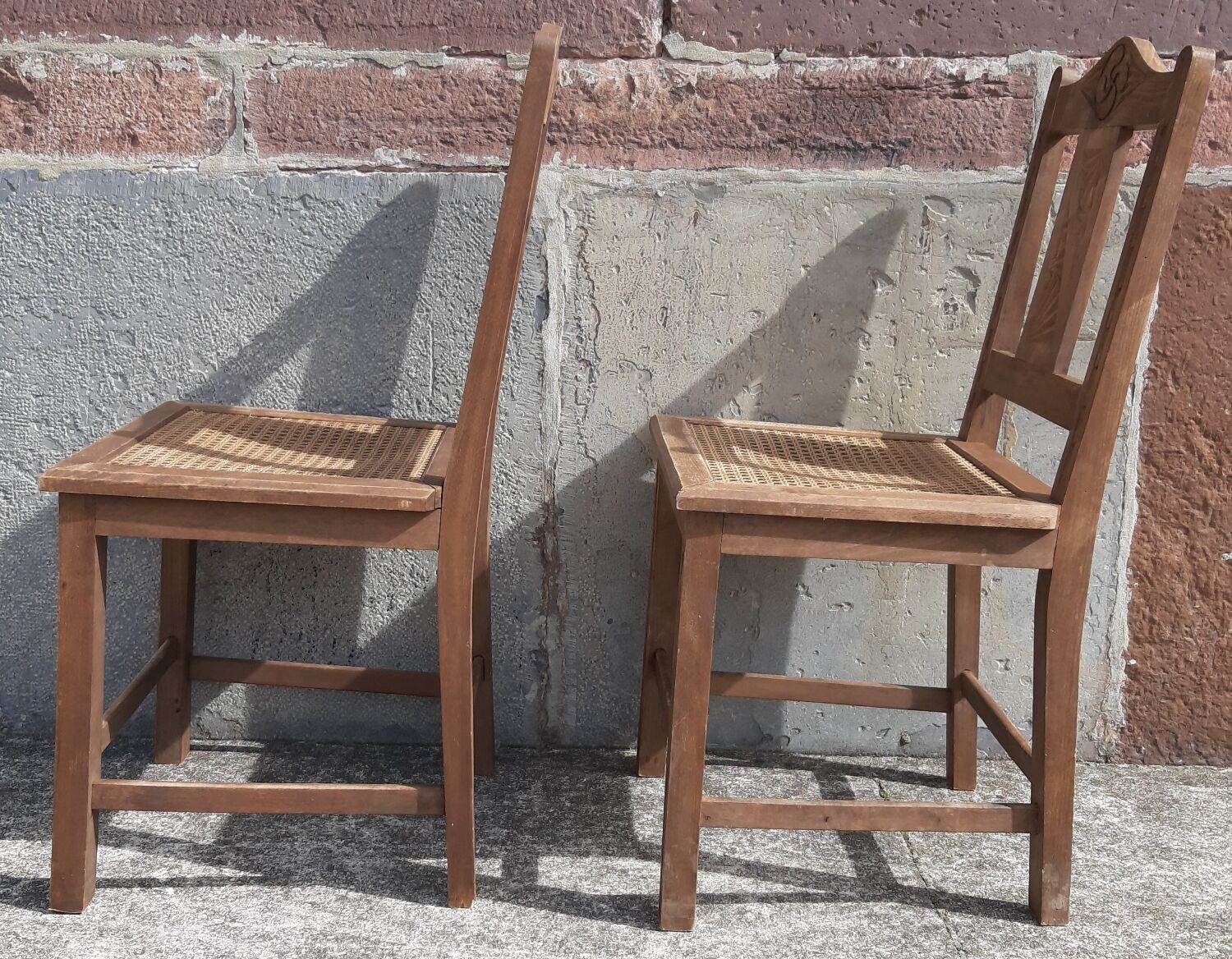 Set of 2 50s bistro chairs