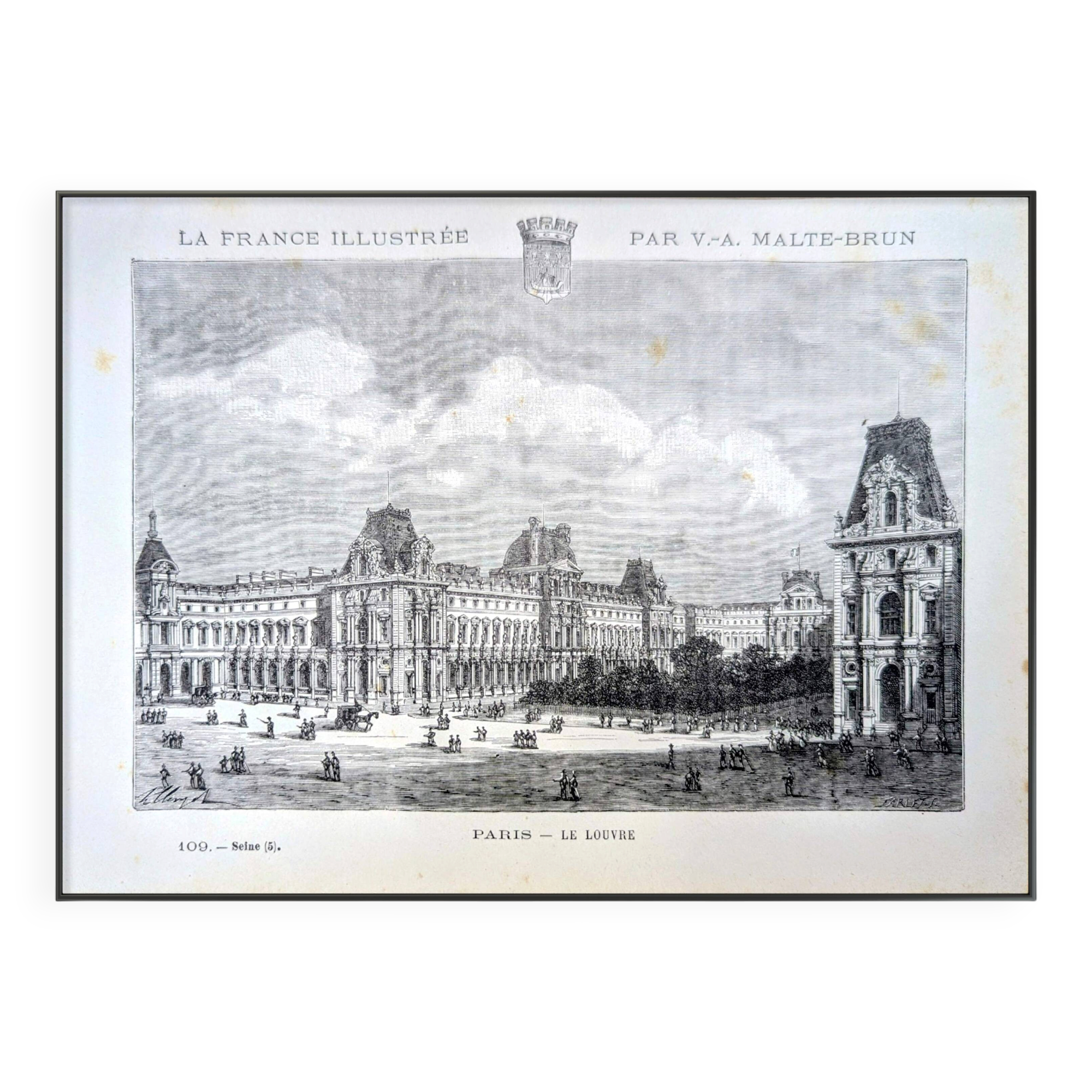 The Louvre, Paris, printed in 1883.
