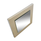 Miroir carré sur base inox, France années 70