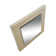 Square mirror on stainless steel base, France 1970s