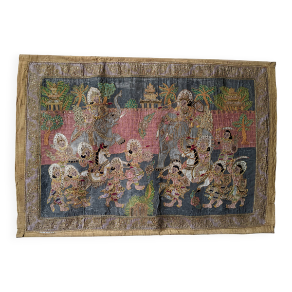Tapisserie murale artisanale Birmanie — Beyit