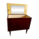 Coiffeuse commode en bois laqué vintage 1950