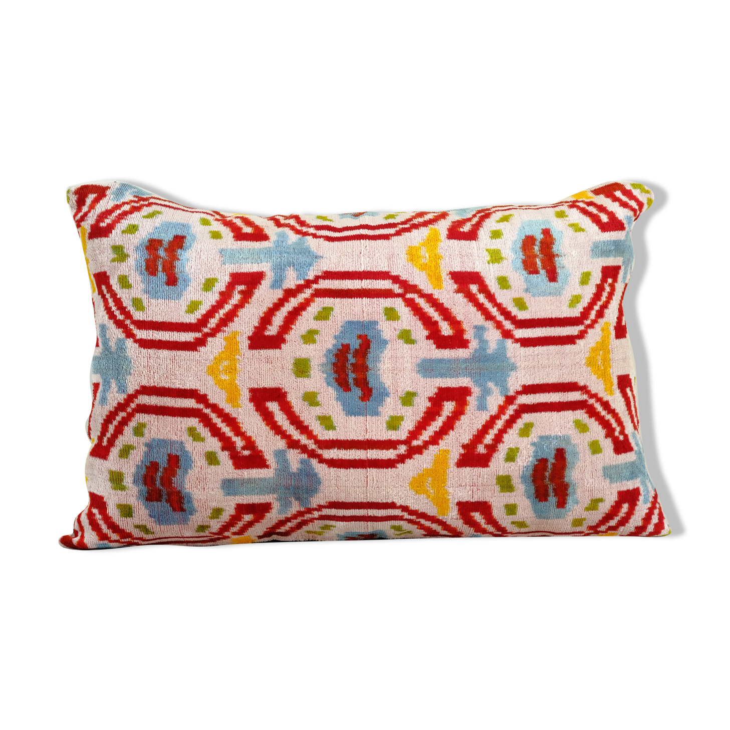 Ikat velvet pillow