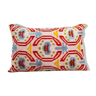 Ikat velvet pillow