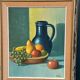 Original Swedish Oil on Canvas – 'Still Life with Fruits and Jug', Unknown Artist – Signed – Vintage and Framed – 52 × 44 cm (20.4" × 17.3")