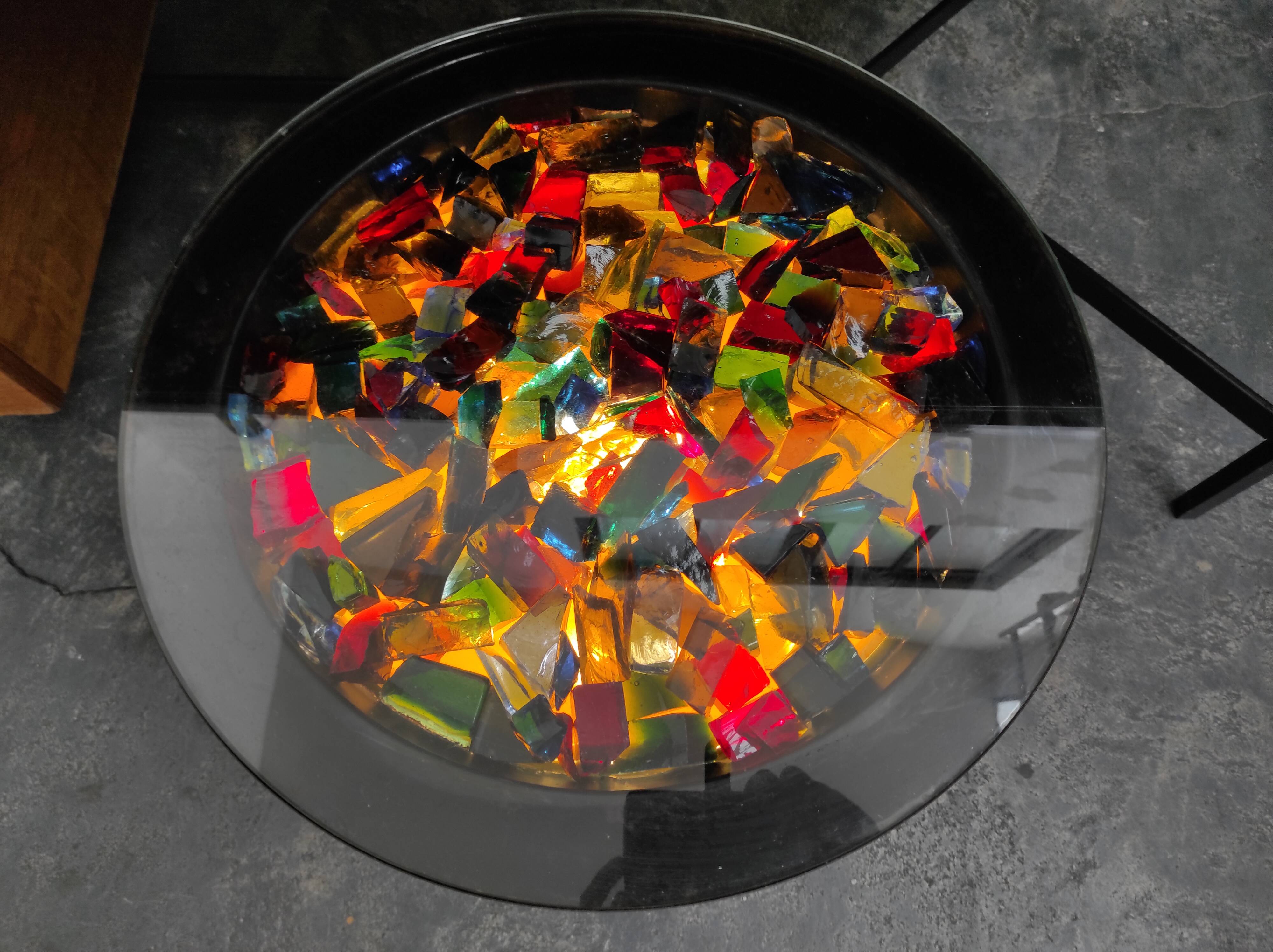 Illuminated 1950s coffee table