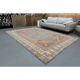 1970s Vintage Turkish Oushak Handmade Wool Cotton Blue Area Rug 220x310