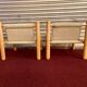 Pair of 1970s/80s armchairs in natural wood