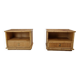Bamboo and Rattan Pair of Bedside Tables Nightstands by Dal Vera, Italy 1970s