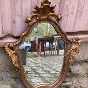 Baroque gold leaf mirror in the Louis XV style from the 19th century.