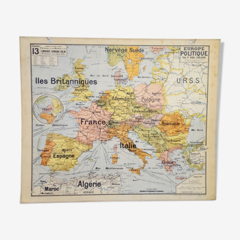 School map n ° 13 Europe political