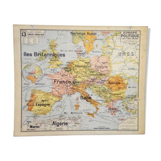 School map n ° 13 Europe political